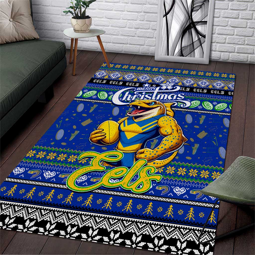 Eels Rugby Xmas Area Rug Australia NRL Mascot