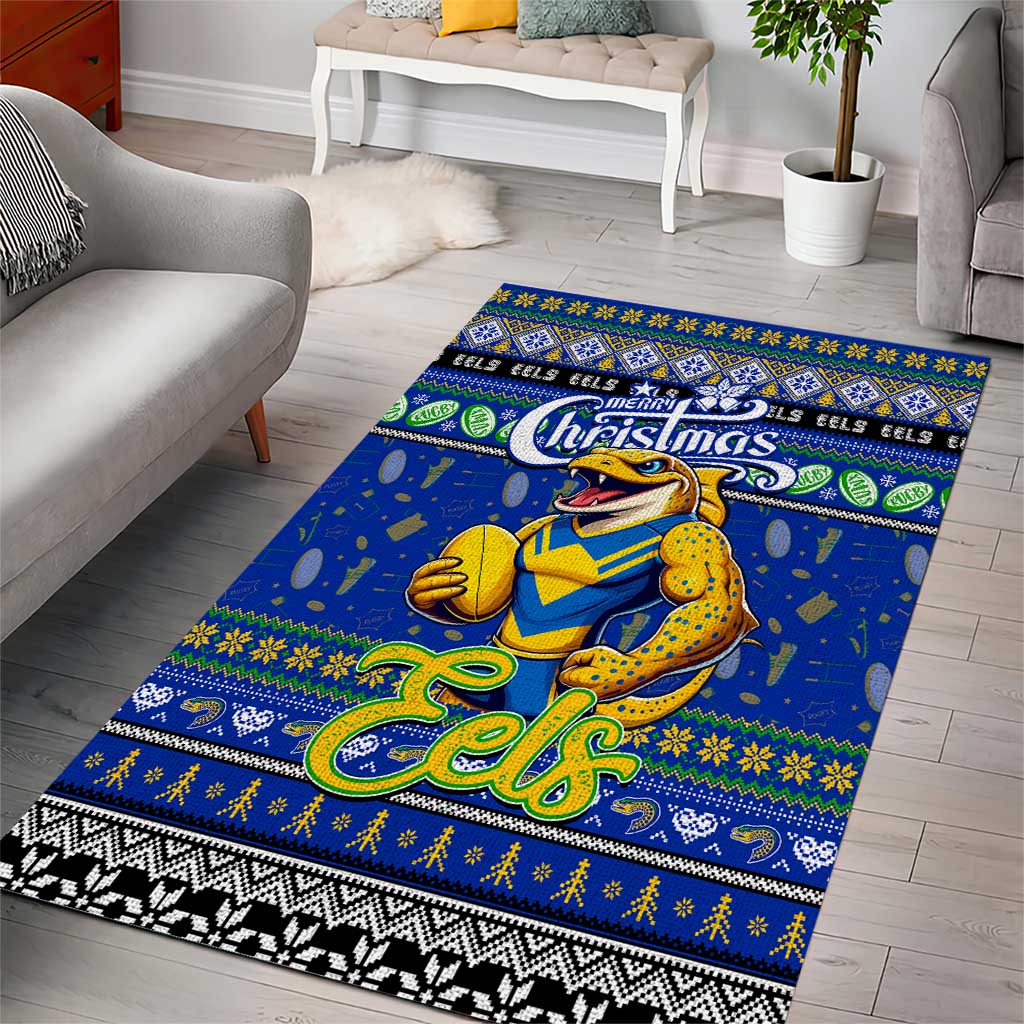 Eels Rugby Xmas Area Rug Australia NRL Mascot