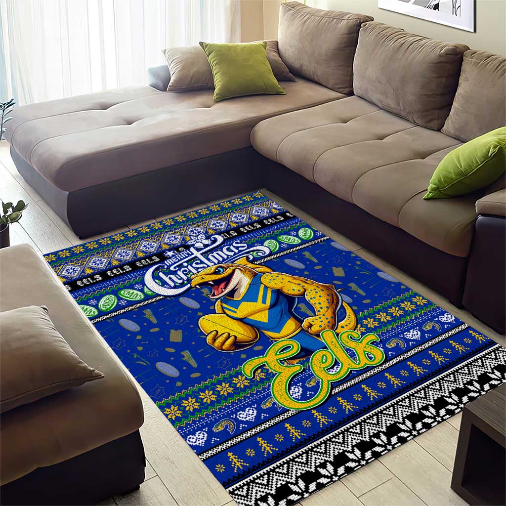 Eels Rugby Xmas Area Rug Australia NRL Mascot