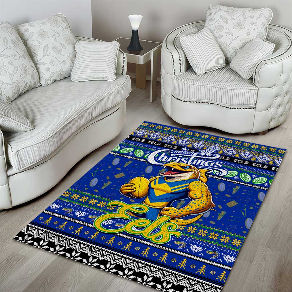 Eels Rugby Xmas Area Rug Australia NRL Mascot