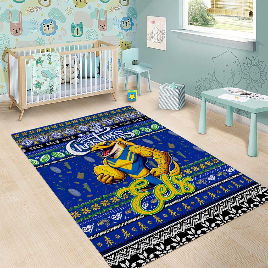 Eels Rugby Xmas Area Rug Australia NRL Mascot