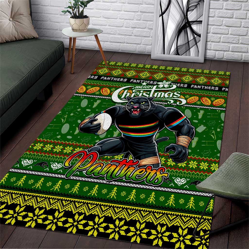 Panthers Rugby Xmas Area Rug Australia NRL Mascot