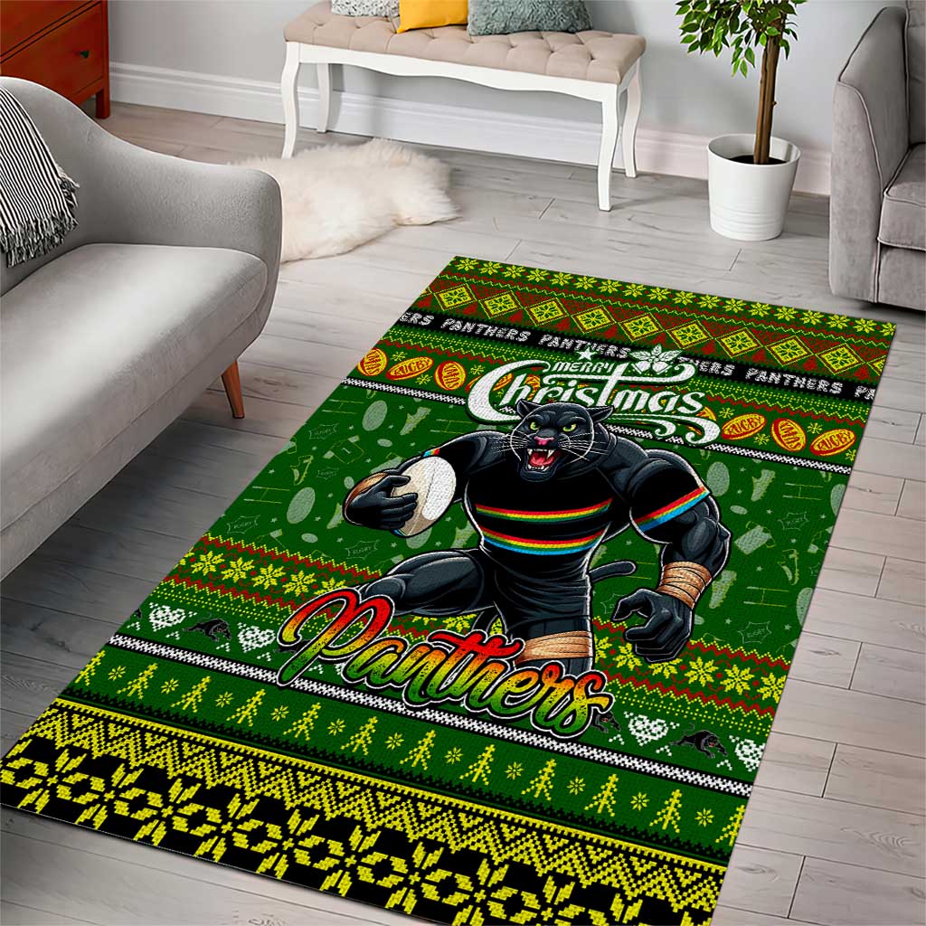 Panthers Rugby Xmas Area Rug Australia NRL Mascot