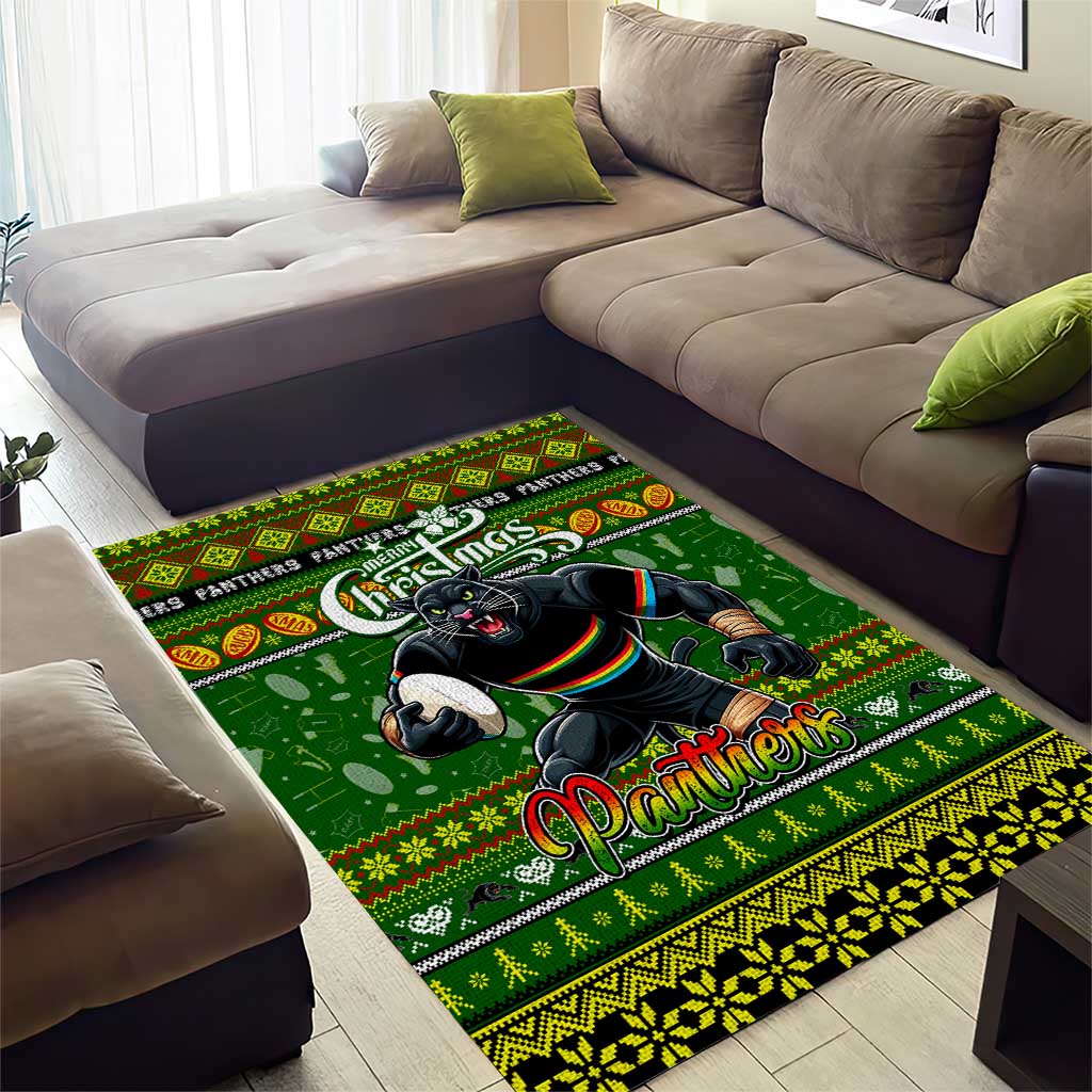 Panthers Rugby Xmas Area Rug Australia NRL Mascot