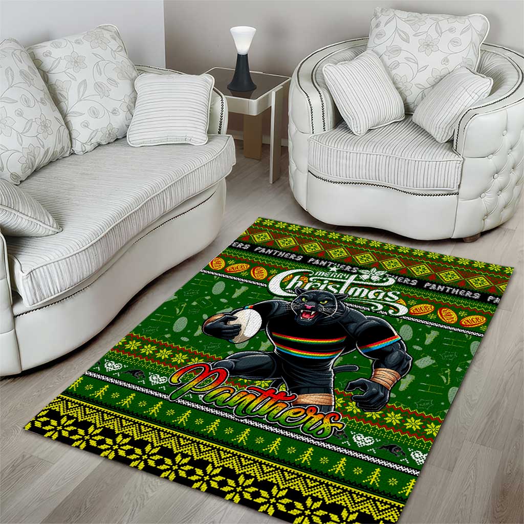 Panthers Rugby Xmas Area Rug Australia NRL Mascot