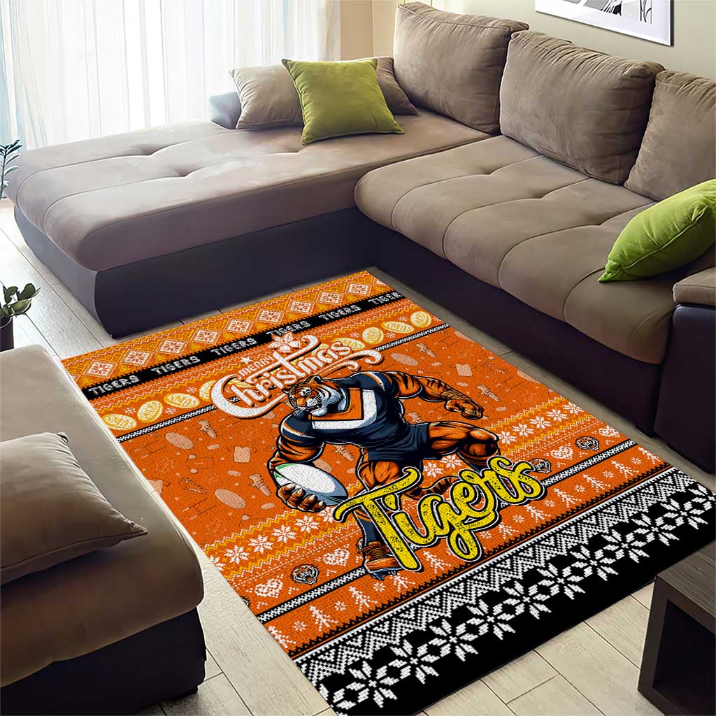 Tigers Rugby Xmas Area Rug Australia NRL Mascot