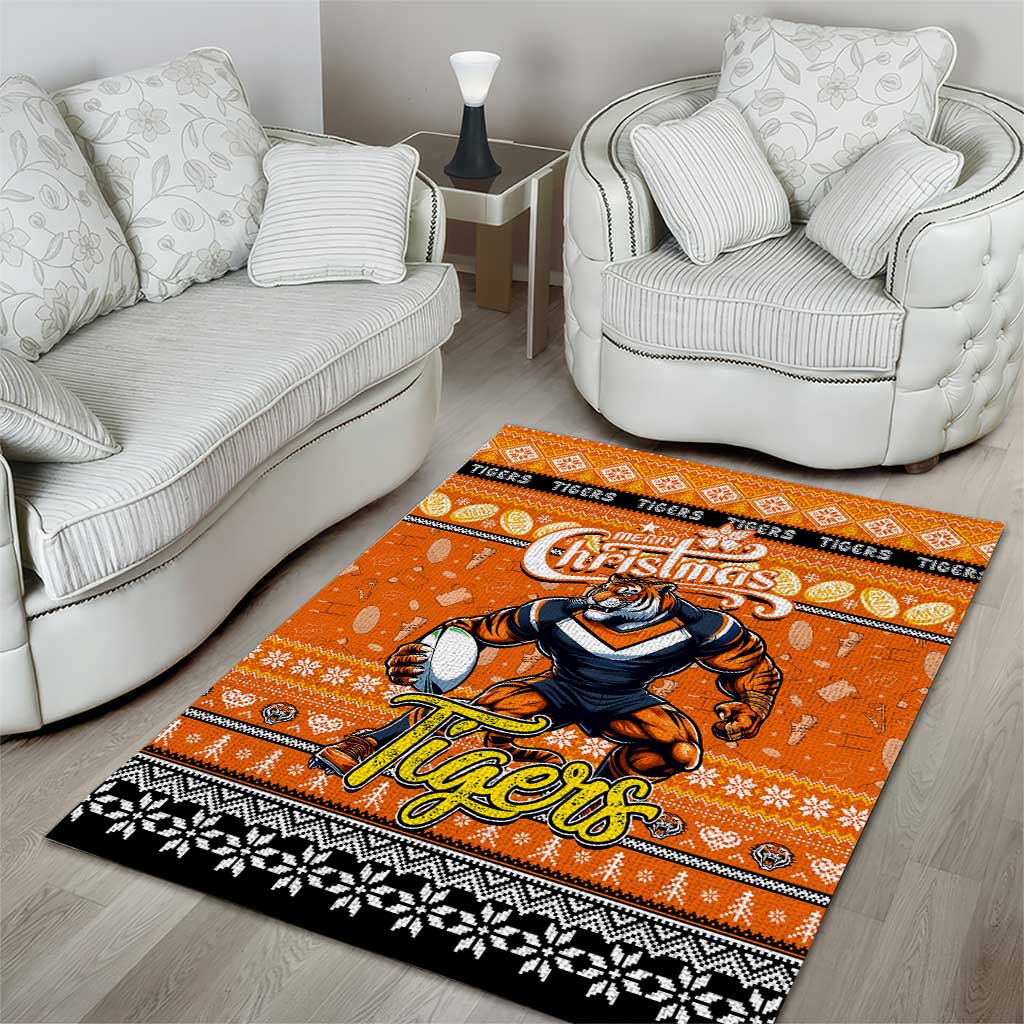 Tigers Rugby Xmas Area Rug Australia NRL Mascot