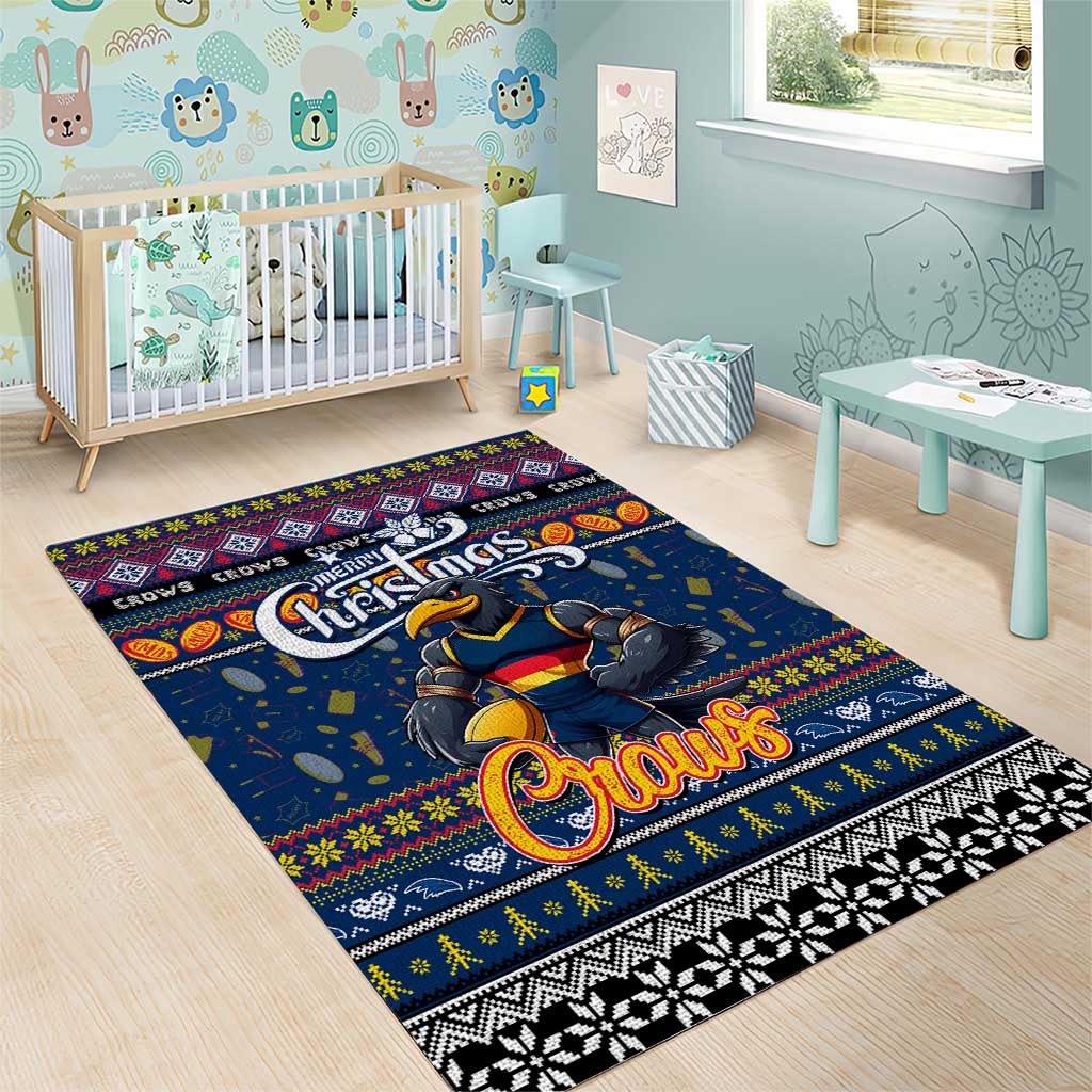 Crows Football Xmas Area Rug Australia AFL Mascot