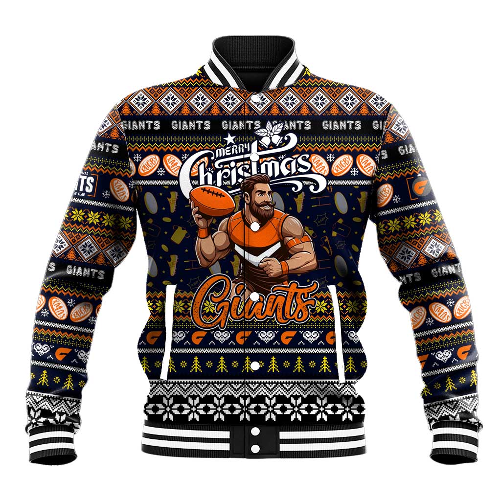 Personalized Giants Rugby Xmas Baseball Jacket Australia AFL Mascot