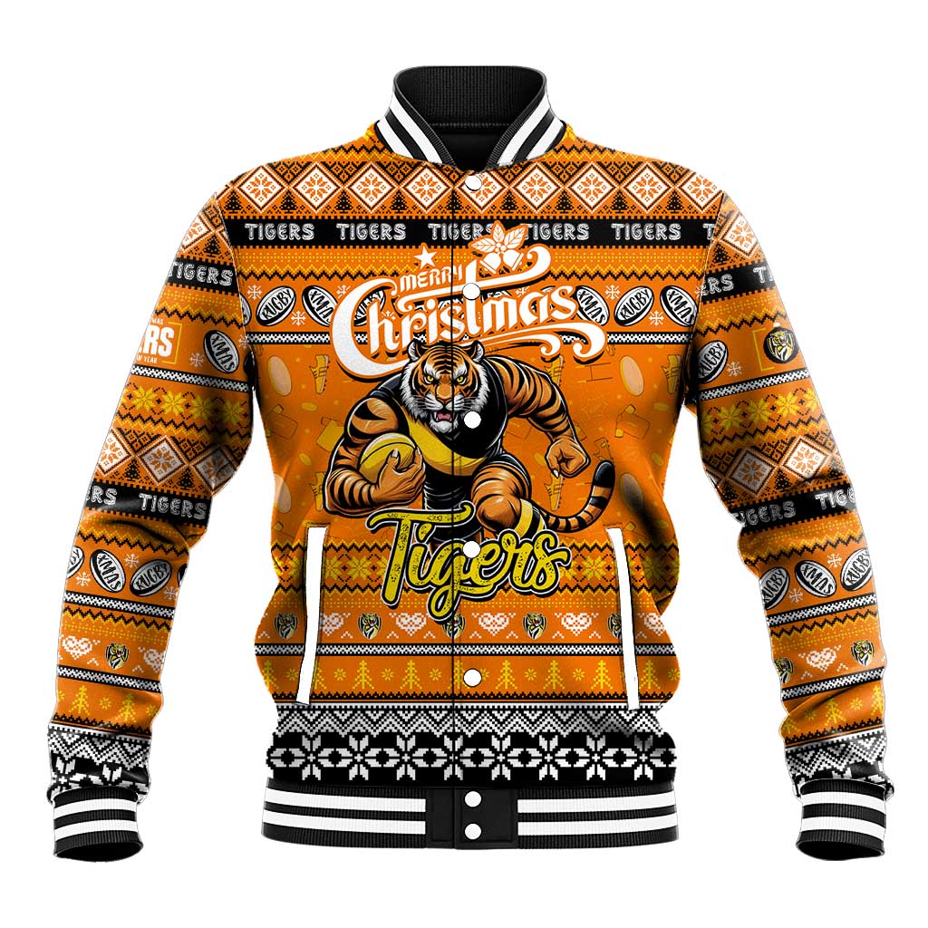 Personalized Tigers Rugby Xmas Baseball Jacket Australia AFL Mascot