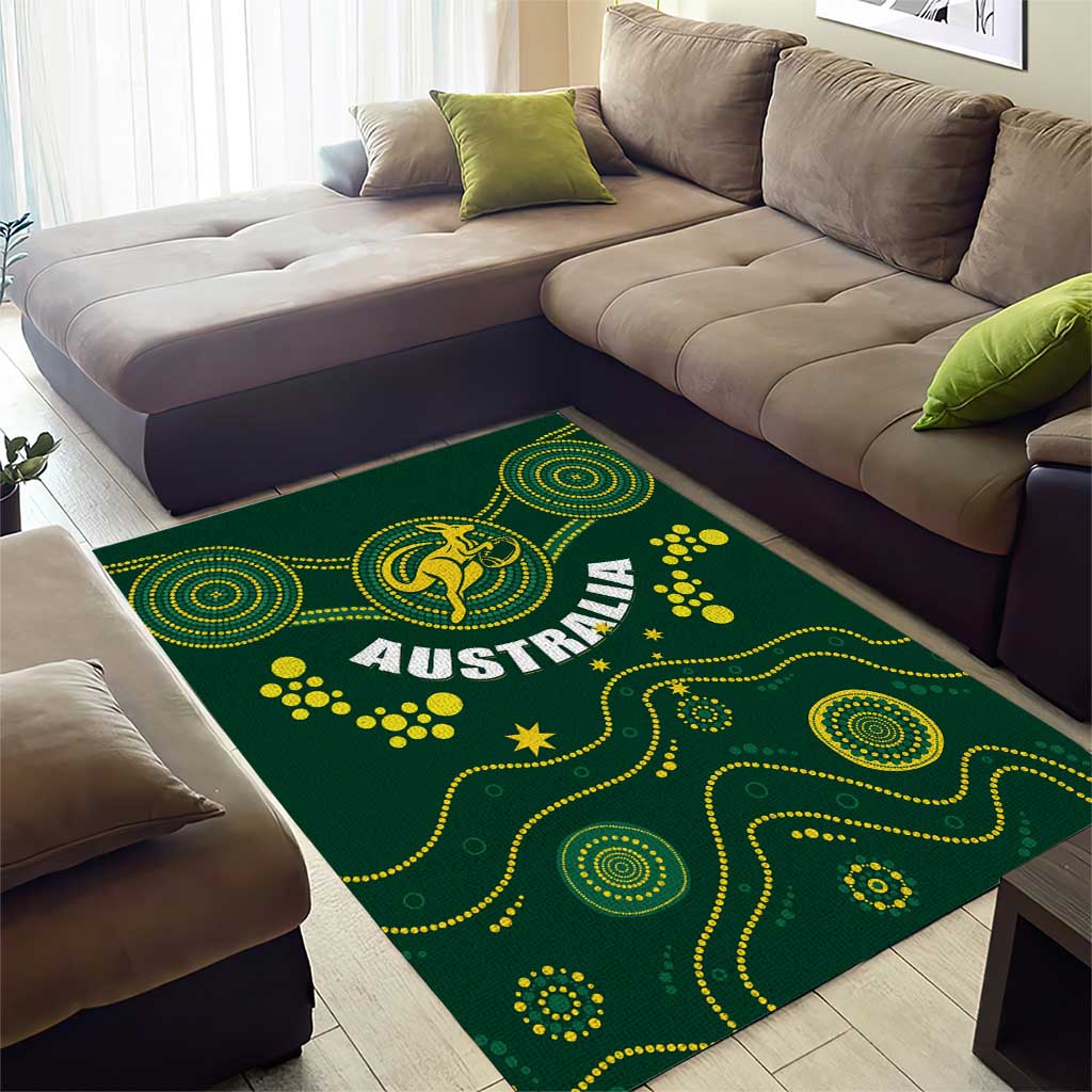 Australia 2024 Rugby Area Rug Go Wallabies