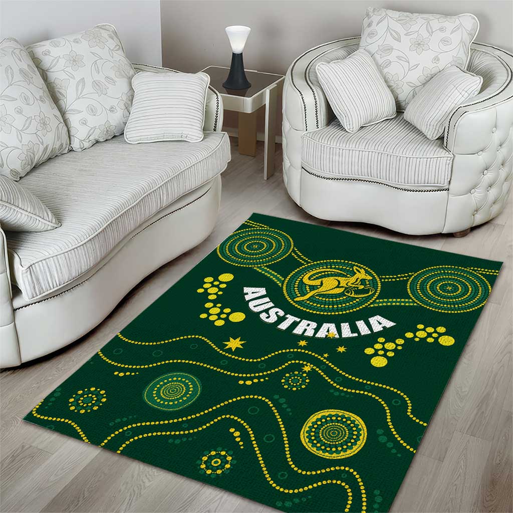 Australia 2024 Rugby Area Rug Go Wallabies