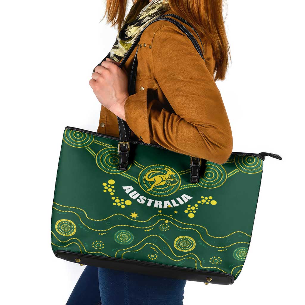 Australia 2024 Rugby Leather Tote Bag Go Wallabies