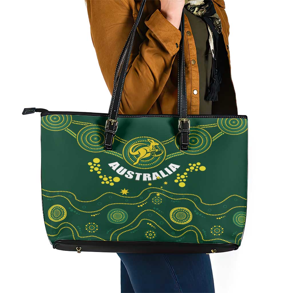 Australia 2024 Rugby Leather Tote Bag Go Wallabies