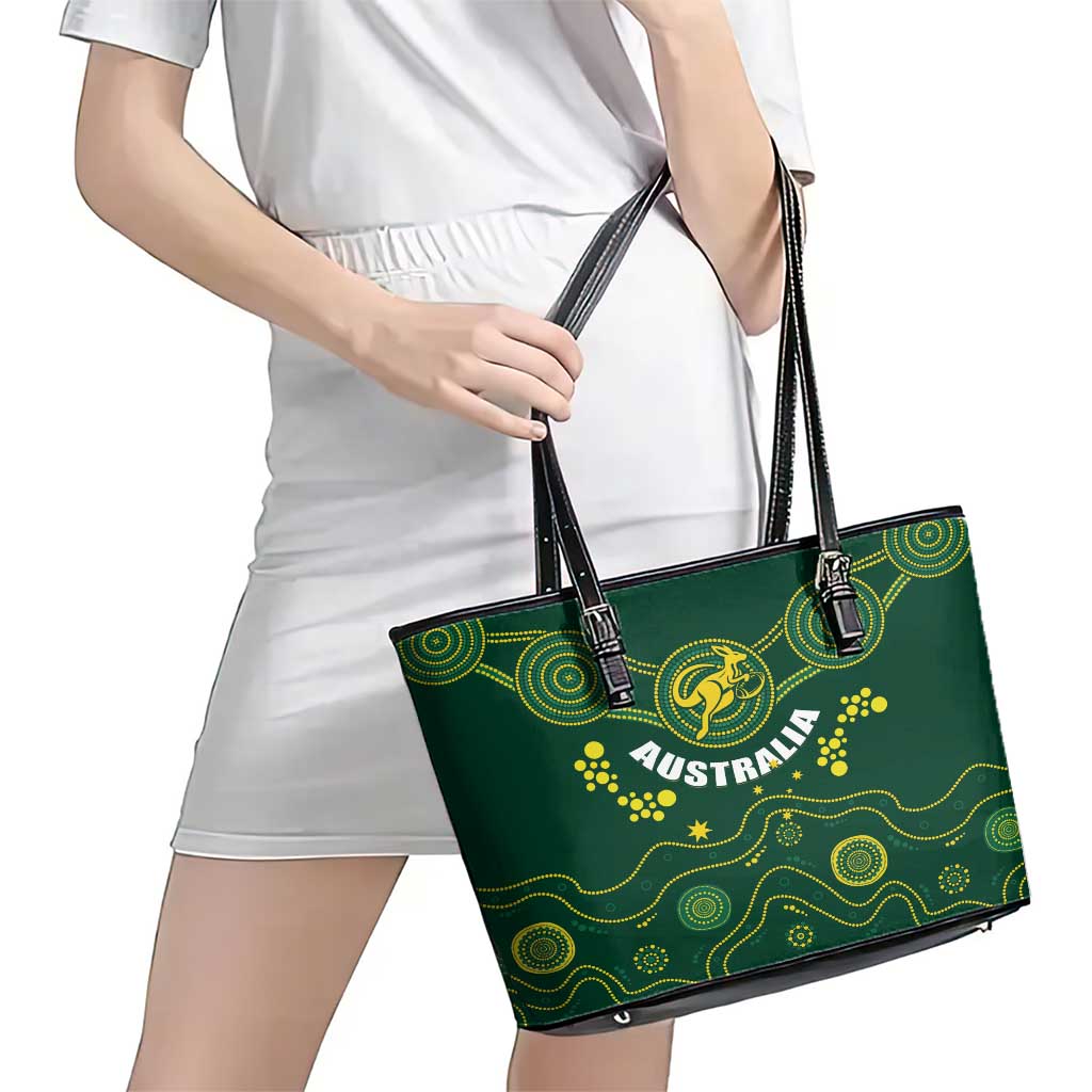 Australia 2024 Rugby Leather Tote Bag Go Wallabies