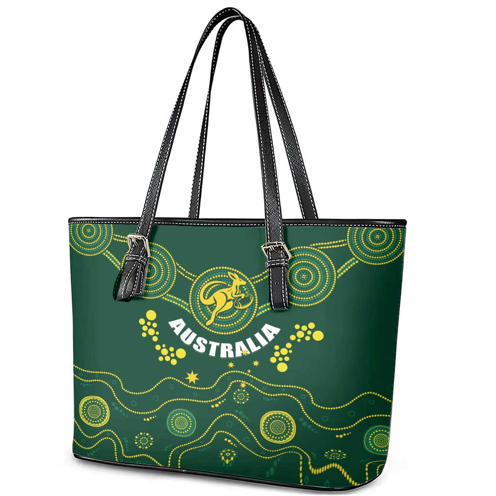 Australia 2024 Rugby Leather Tote Bag Go Wallabies