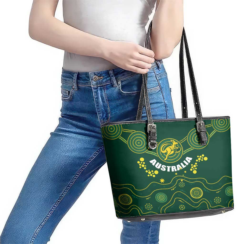 Australia 2024 Rugby Leather Tote Bag Go Wallabies