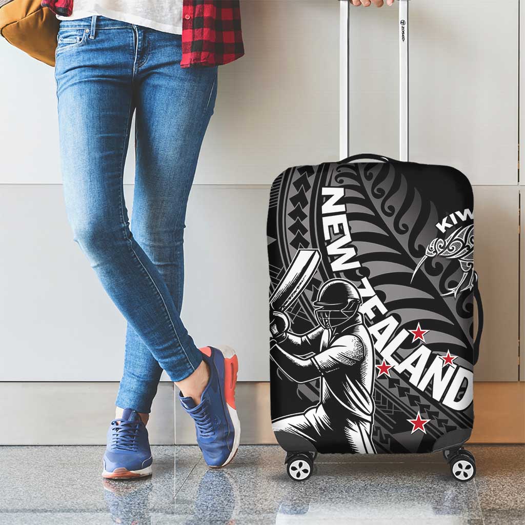 New Zealand Cricket Luggage Cover Maori Kiwi Black Fern