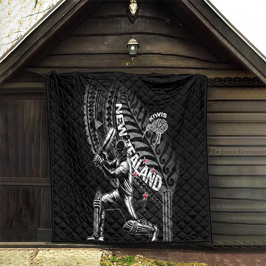 New Zealand Cricket Quilt Maori Kiwi Black Fern