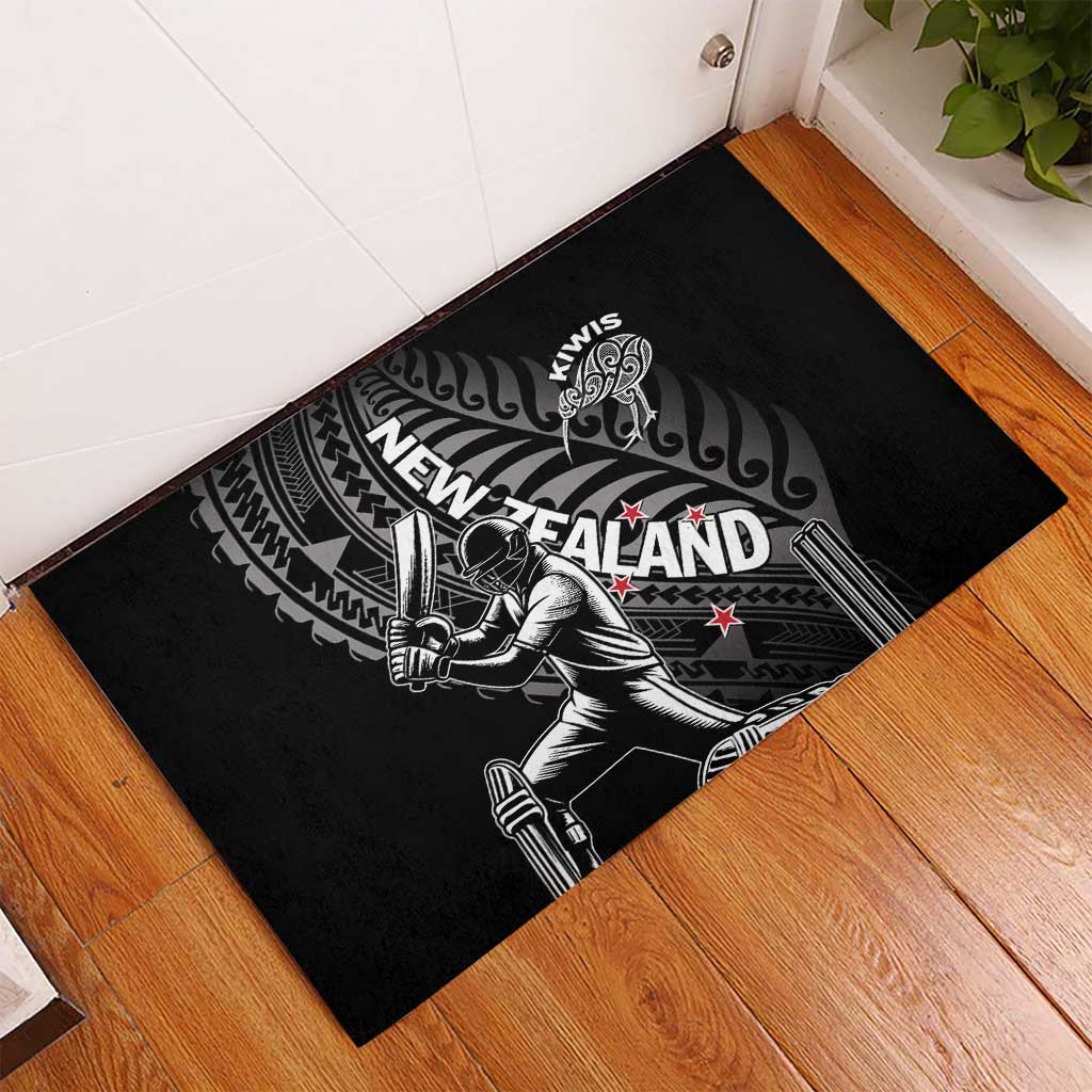 New Zealand Cricket Rubber Doormat Maori Kiwi Black Fern