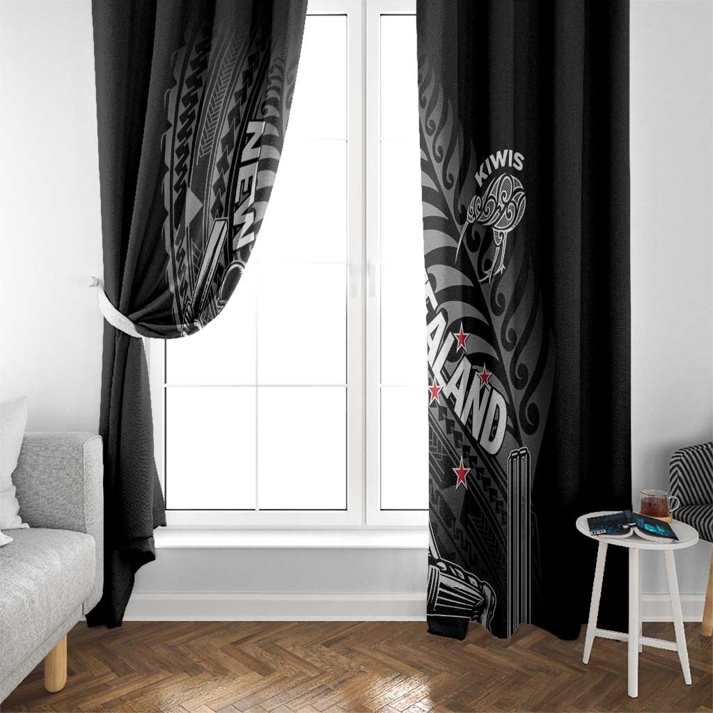 New Zealand Cricket Window Curtain Maori Kiwi Black Fern