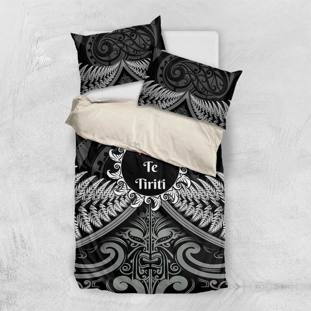 Toitu Te Tiriti Aotearoa Silver Fern Bedding Set New Zealand Maori Pattern