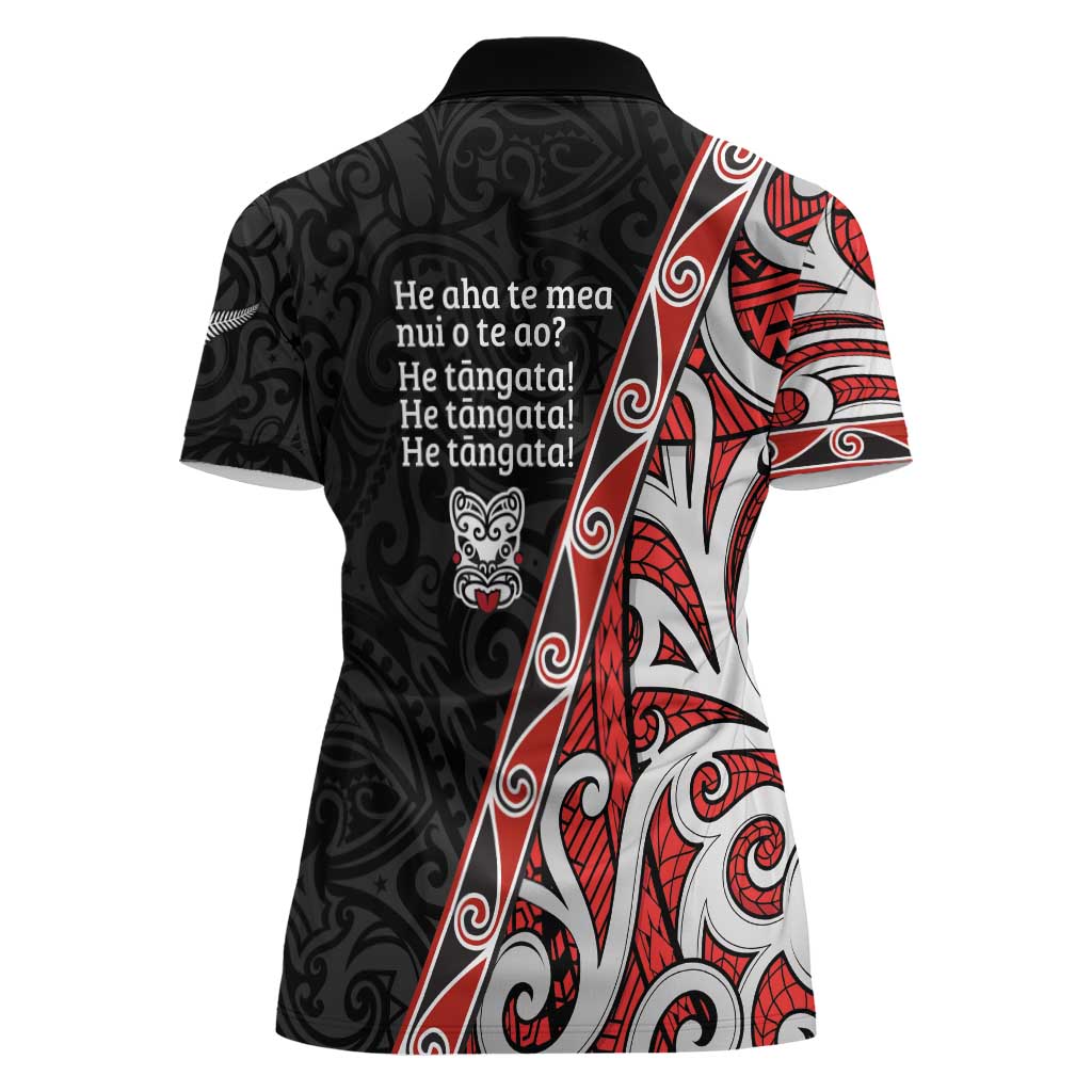 Aotearoa Toitu Te Tiriti Women Polo Shirt Honour The Treaty New Zealand