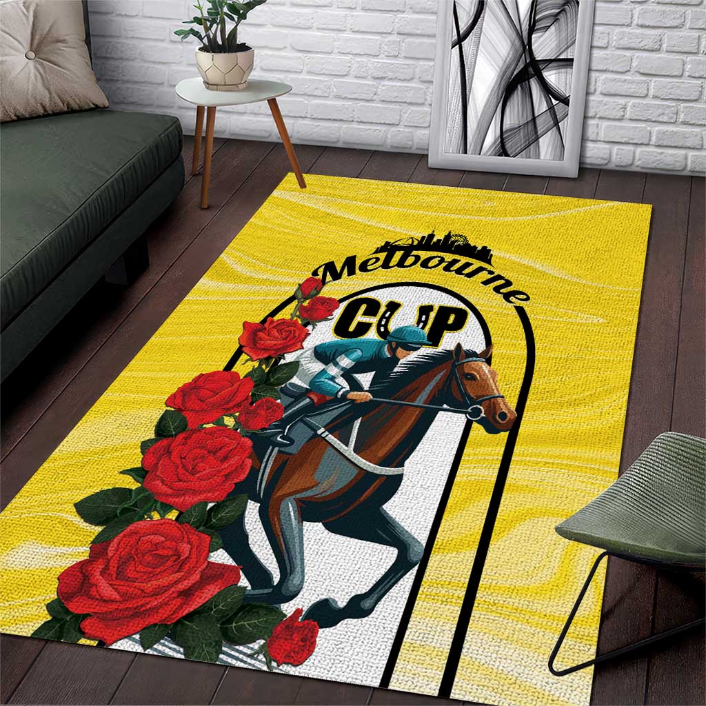 Personalised Melbourne Horse Racing Area Rug The Race That Stops The Nation