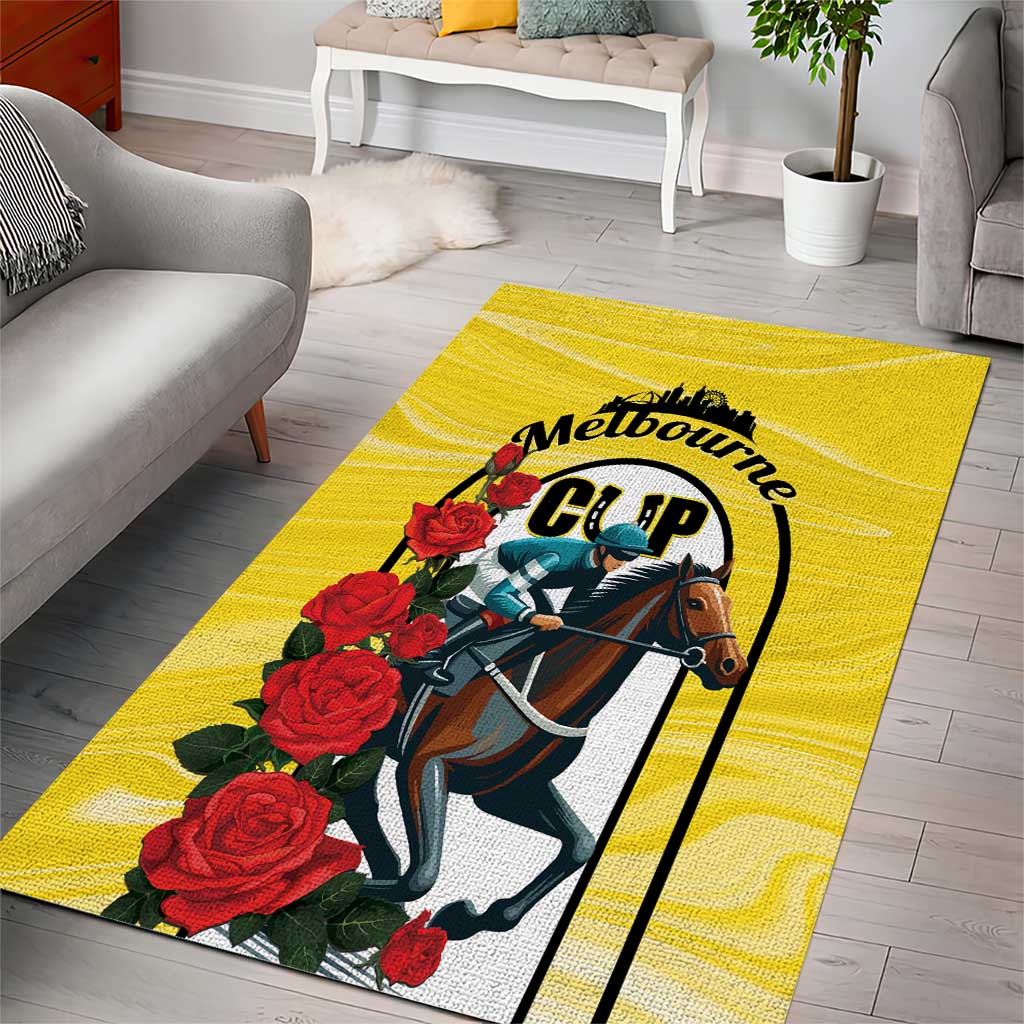 Personalised Melbourne Horse Racing Area Rug The Race That Stops The Nation