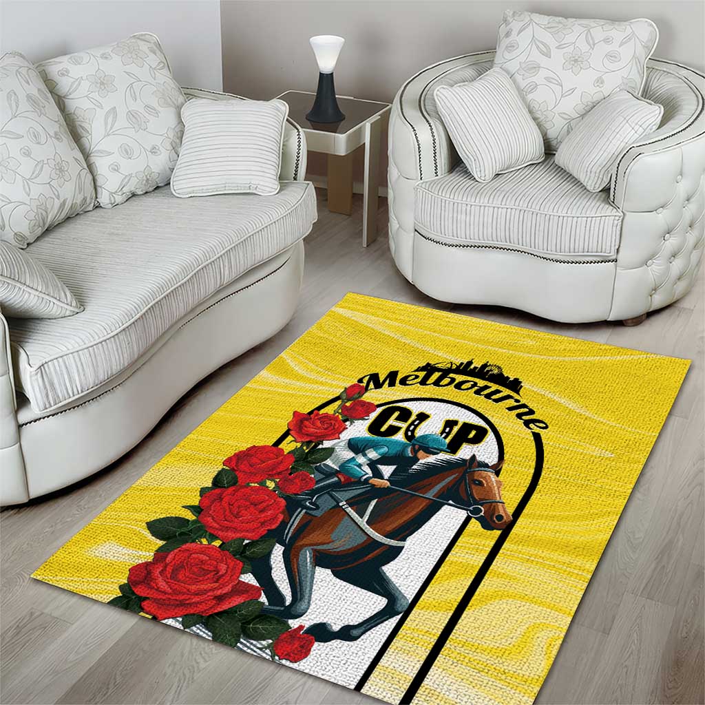 Personalised Melbourne Horse Racing Area Rug The Race That Stops The Nation