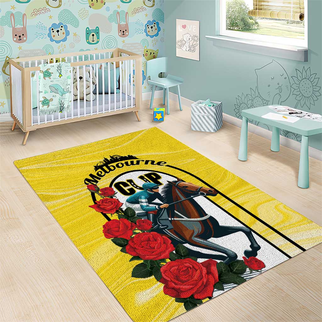 Personalised Melbourne Horse Racing Area Rug The Race That Stops The Nation