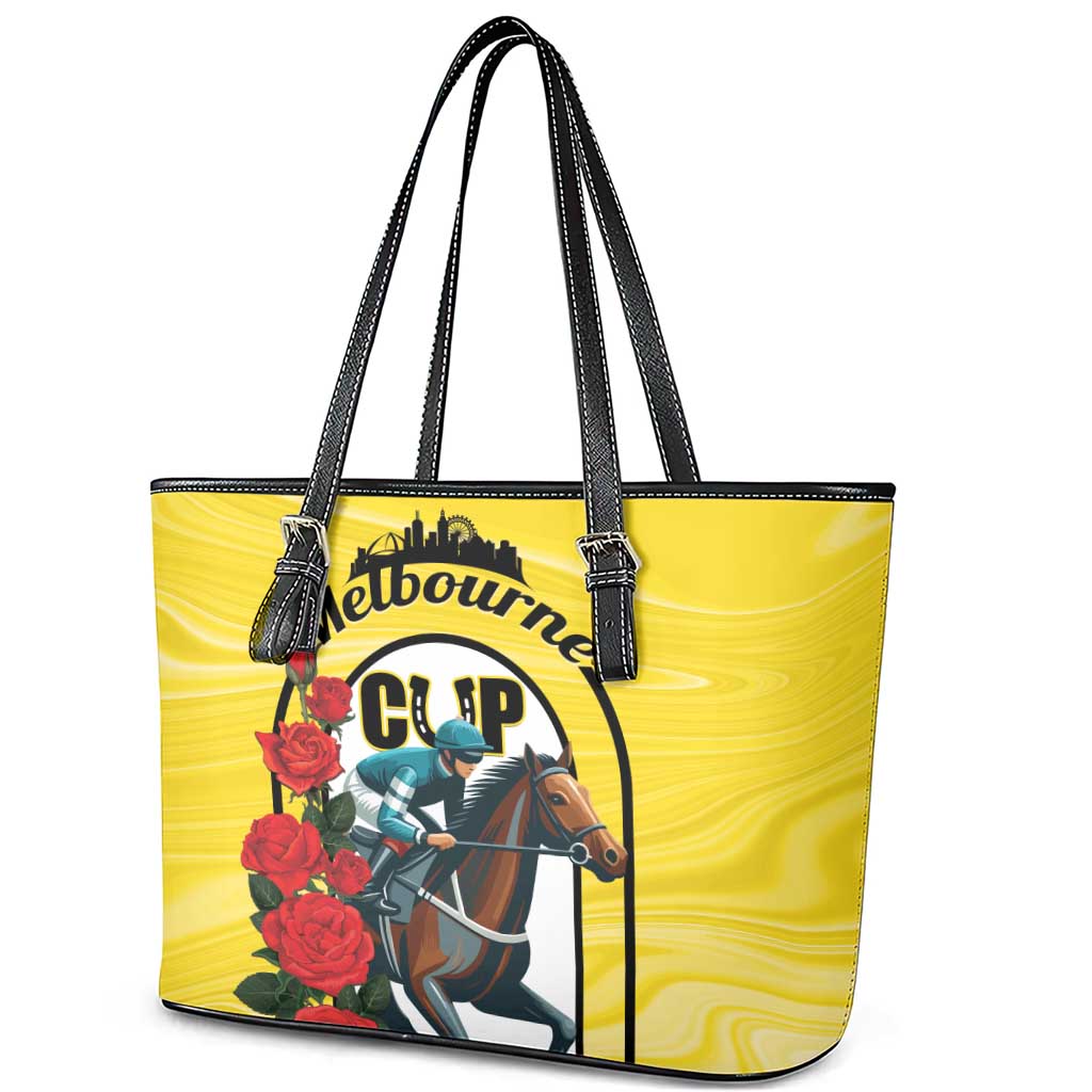 Personalised Melbourne Horse Racing Leather Tote Bag The Race That Stops The Nation