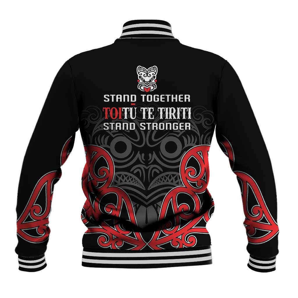 Toitu Te Tiriti 1840 Aotearoa Baseball Jacket Stand Together Stand Stronger