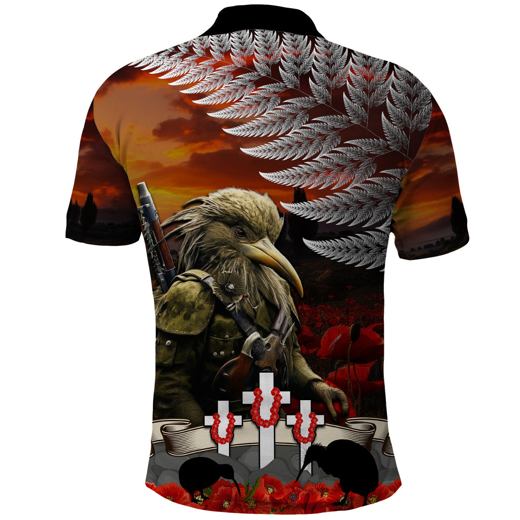 New Zealand ANZAC Day Polo Shirt The Ode of Remembrance and Silver Fern