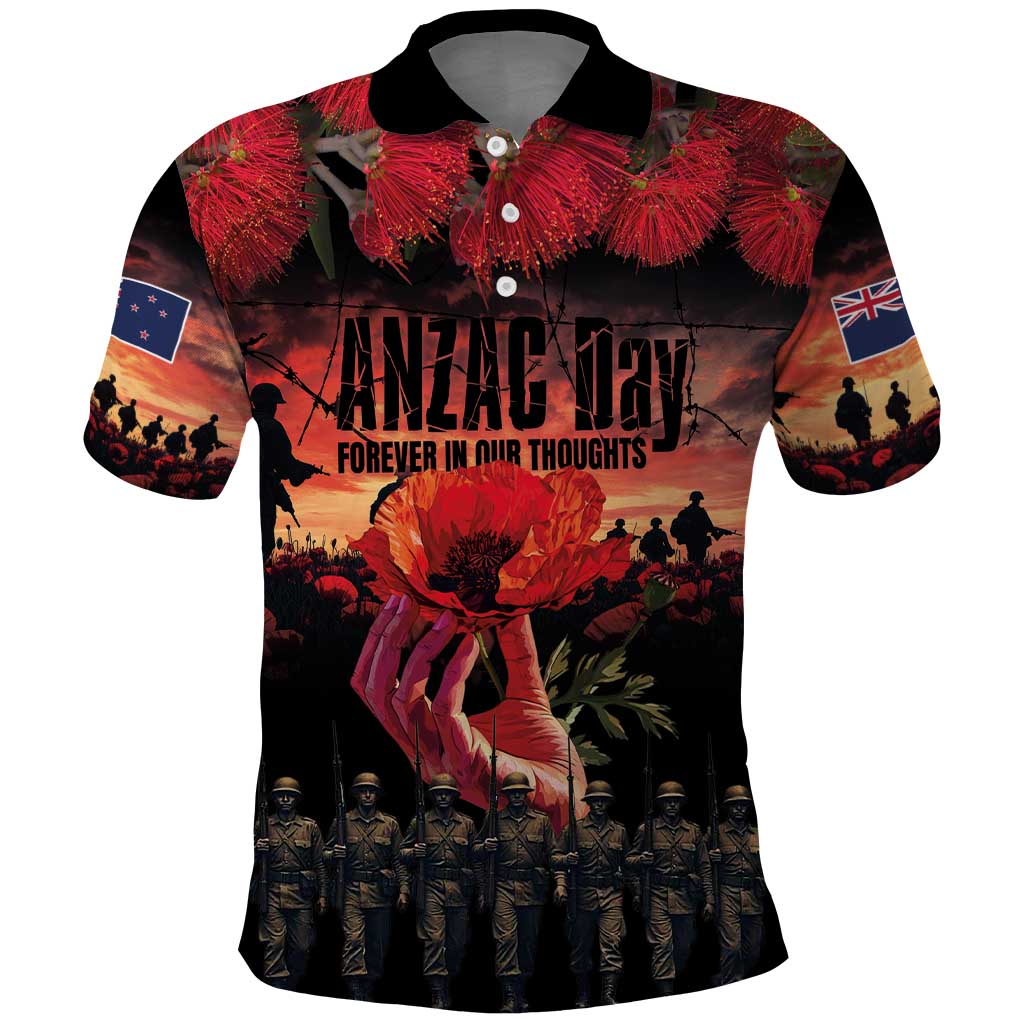 New Zealand ANZAC Day Polo Shirt Forever in My Thoughts