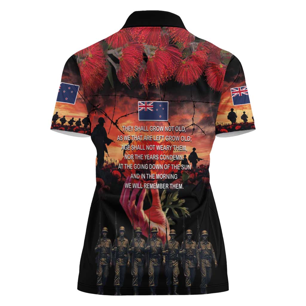 New Zealand ANZAC Day Women Polo Shirt Forever in My Thoughts