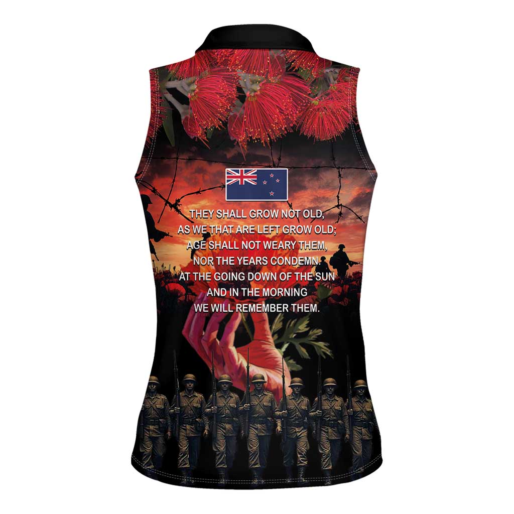 New Zealand ANZAC Day Women Sleeveless Polo Shirt Forever in My Thoughts