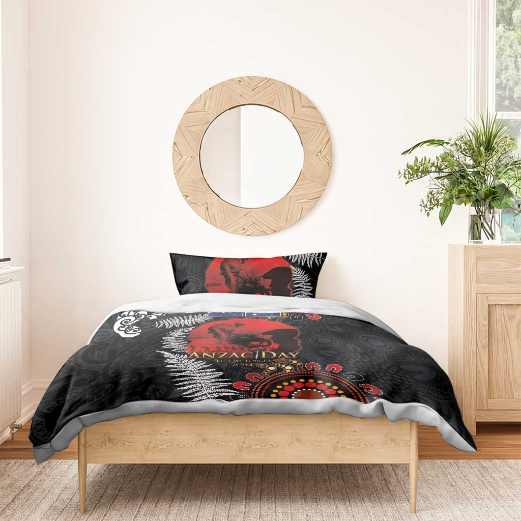 Australia and New Zealand ANZAC Day Bedding Set Aboriginal and Maori Art Pattern - Gallipoli Lest We Forget