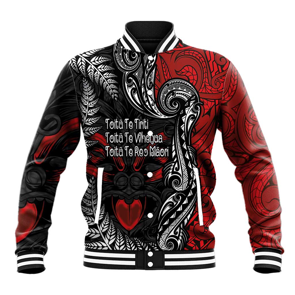 Aotearoa Toitu Te Tiriti Baseball Jacket New Zealand Honour the Treaty - Te Tiriti Is Us