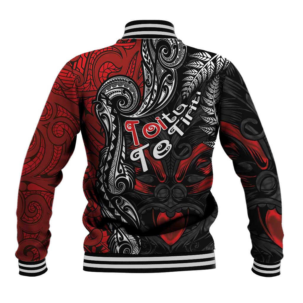 Aotearoa Toitu Te Tiriti Baseball Jacket New Zealand Honour the Treaty - Te Tiriti Is Us