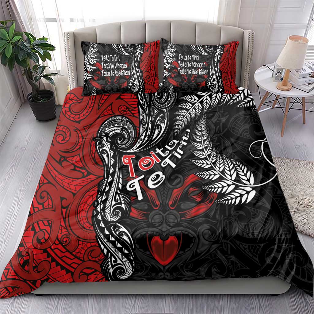 Aotearoa Toitu Te Tiriti Bedding Set New Zealand Honour the Treaty - Te Tiriti Is Us