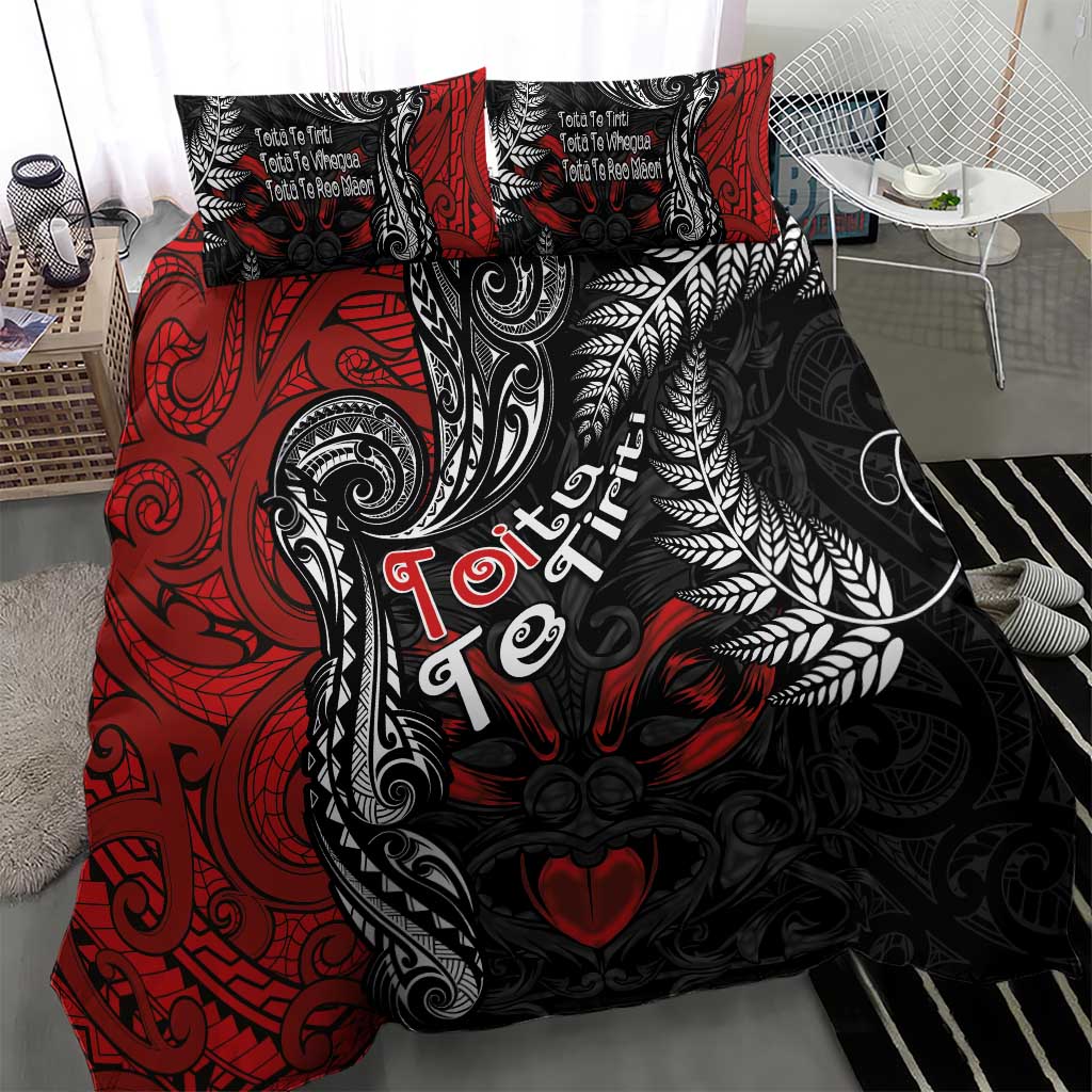 Aotearoa Toitu Te Tiriti Bedding Set New Zealand Honour the Treaty - Te Tiriti Is Us