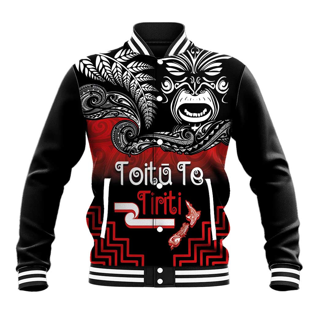 Aotearoa Toitu Te Tiriti Baseball Jacket New Zealand Honour the Treaty - Fight Together