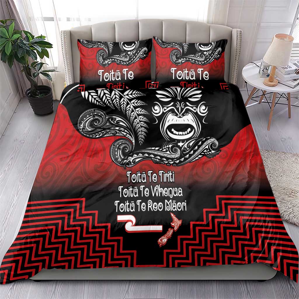 Aotearoa Toitu Te Tiriti Bedding Set New Zealand Honour the Treaty - Fight Together