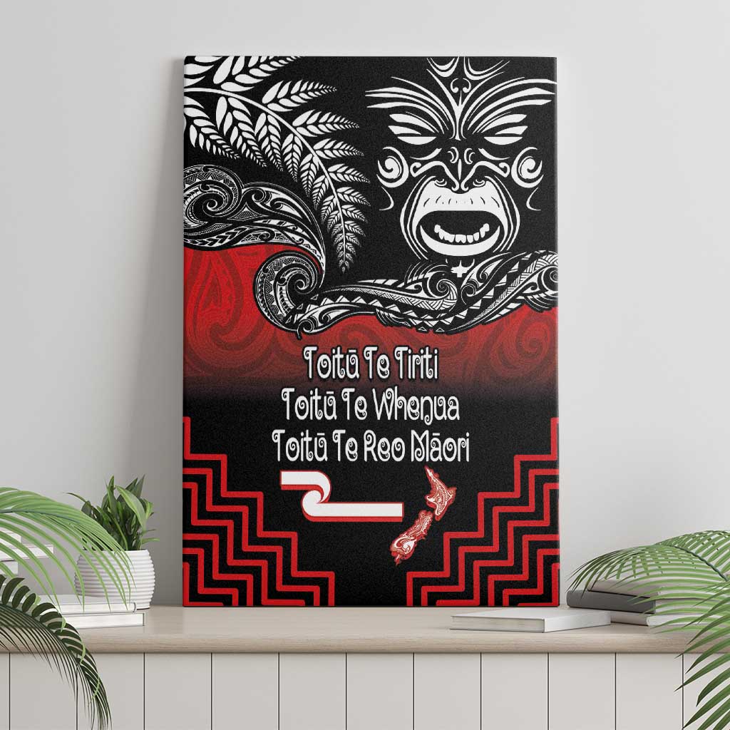 Aotearoa Toitu Te Tiriti Canvas Wall Art New Zealand Honour the Treaty - Fight Together