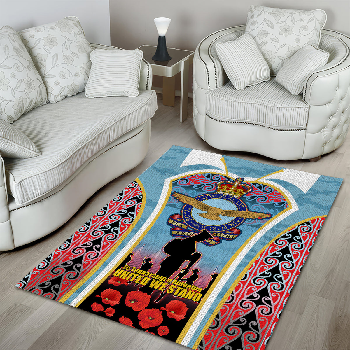 Royal New Zealand Air Force ANZAC Day Area Rug Te Tauaarangi o Aotearoa