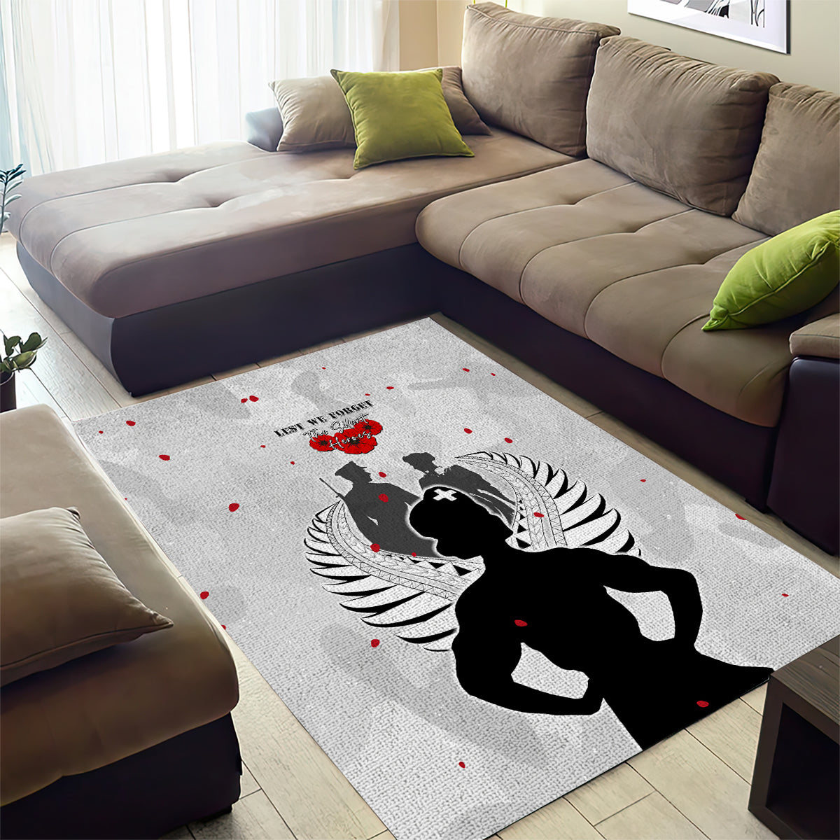 New Zealand ANZAC Day Area Rug For The Nurse Lest We Forget