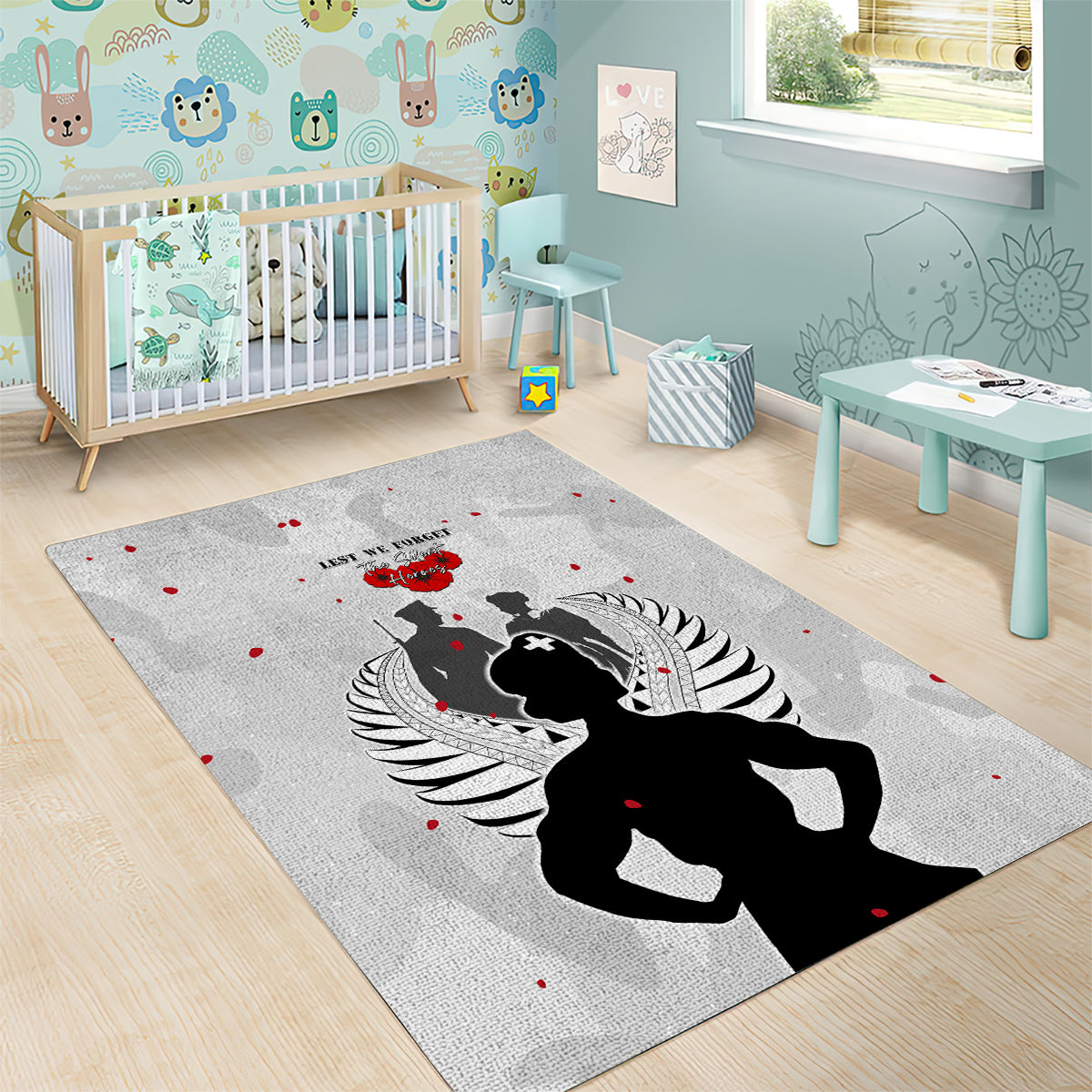 New Zealand ANZAC Day Area Rug For The Nurse Lest We Forget