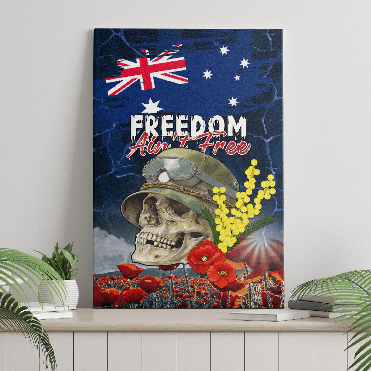 Australia ANZAC Day Canvas Wall Art Freedom Ain't Free