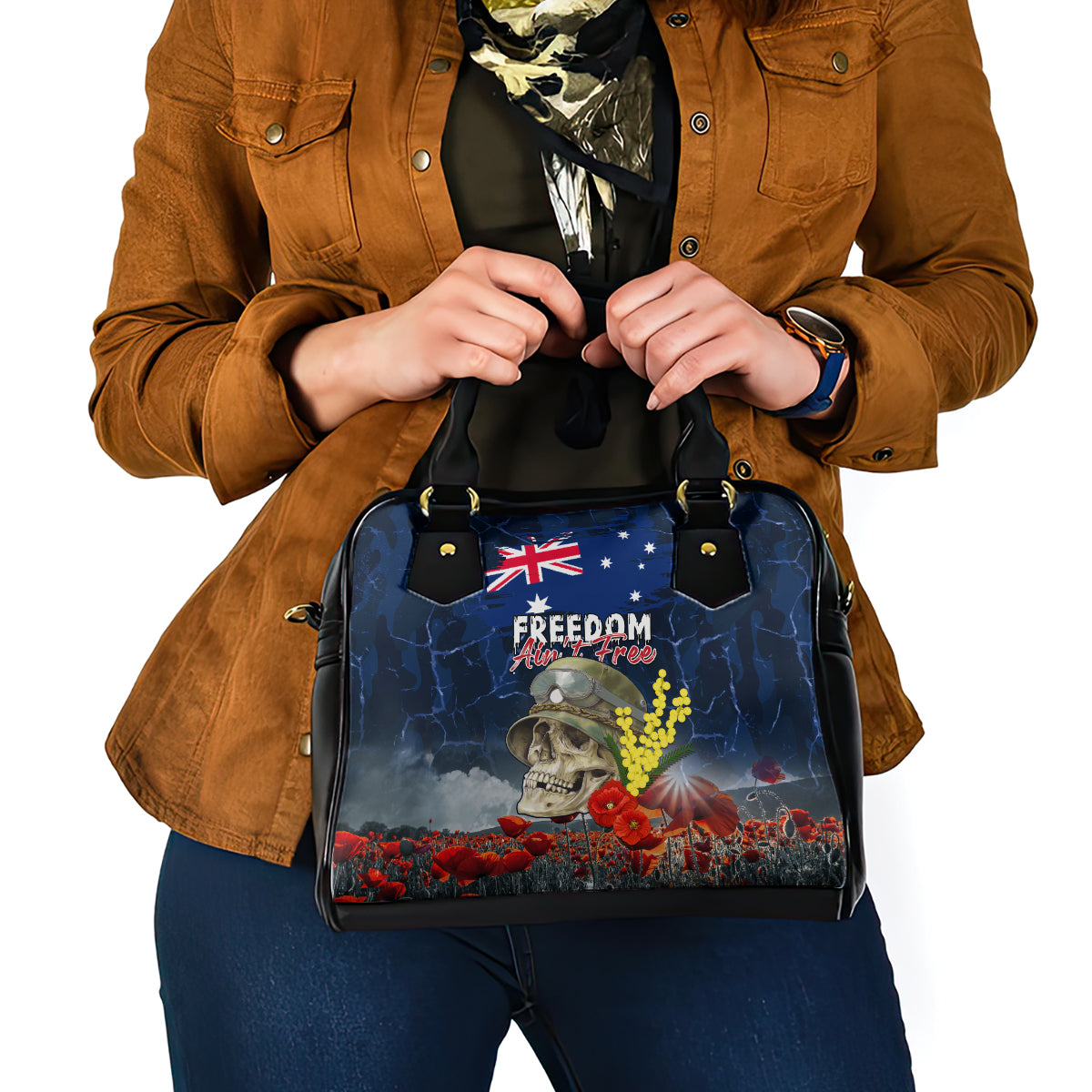 Australia ANZAC Day Shoulder Handbag Freedom Ain't Free